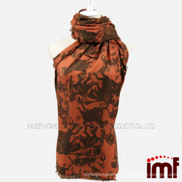 Western Horse Print Wool Scarf